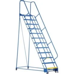 Vestil Grip Strut 12-Step Portable Warehouse Ladder 87.63 X 38.94"