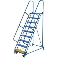 Vestil Grip Strut 9-Step Portable Warehouse Ladder 68.88 X 38.94"