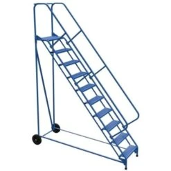 Vestil 50° Perforated 10-Step Roll-A-Fold Ladder 95.81 X 34.25"