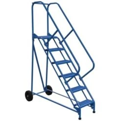 Vestil 50° Grip Strut 6-Step Roll-A-Fold Ladder 64.63 X 28"
