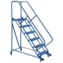 Vestil 50° Grip Strut 6-Step Tip-N-Roll Ladder 63.38 X 29.5"