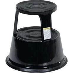 Vestil Black Rolling Step Stool 17.75"